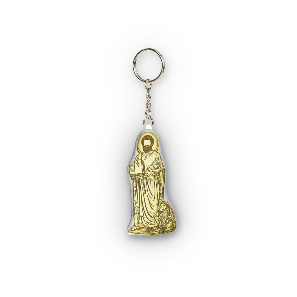 Saint mark Icon Mini Plush Keychain —  Religious Keyring