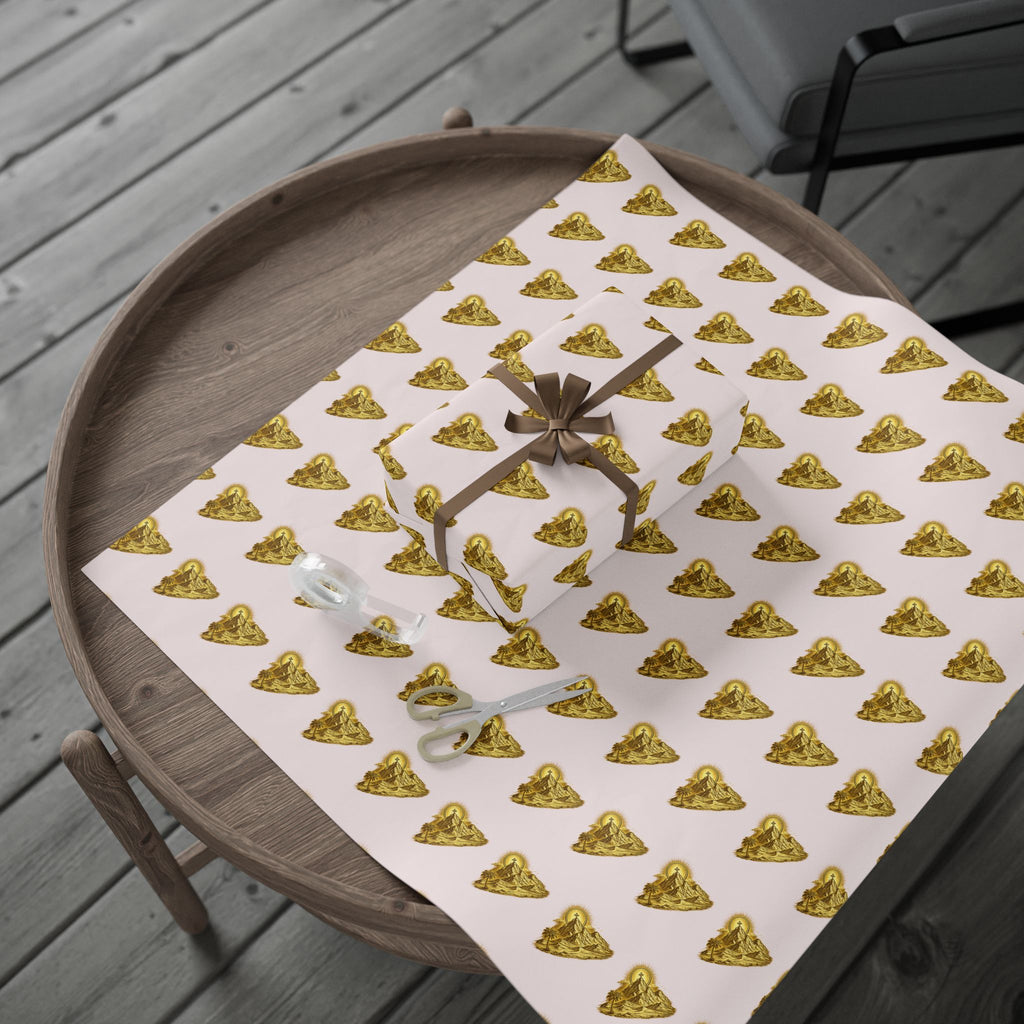 Gold Heart Pattern Wrapping Paper – Desert Fathers Wrapping paper