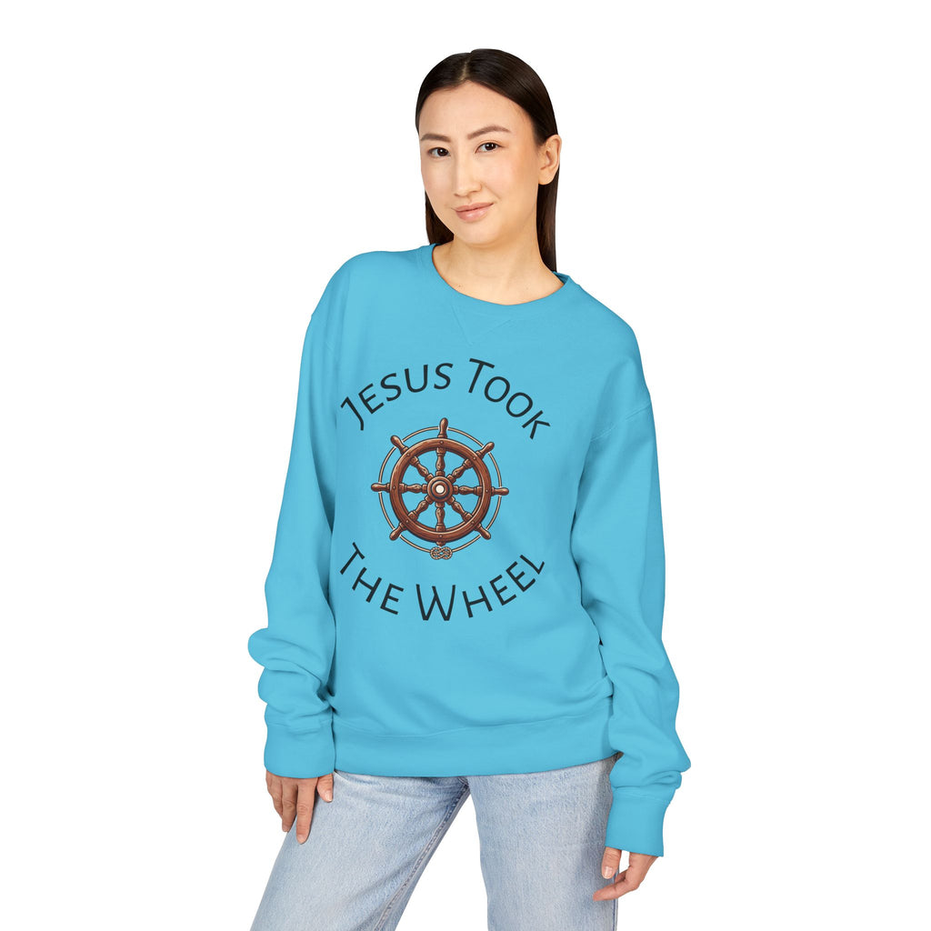 Jesus Took The Wheel Crewneck Sweatshirt