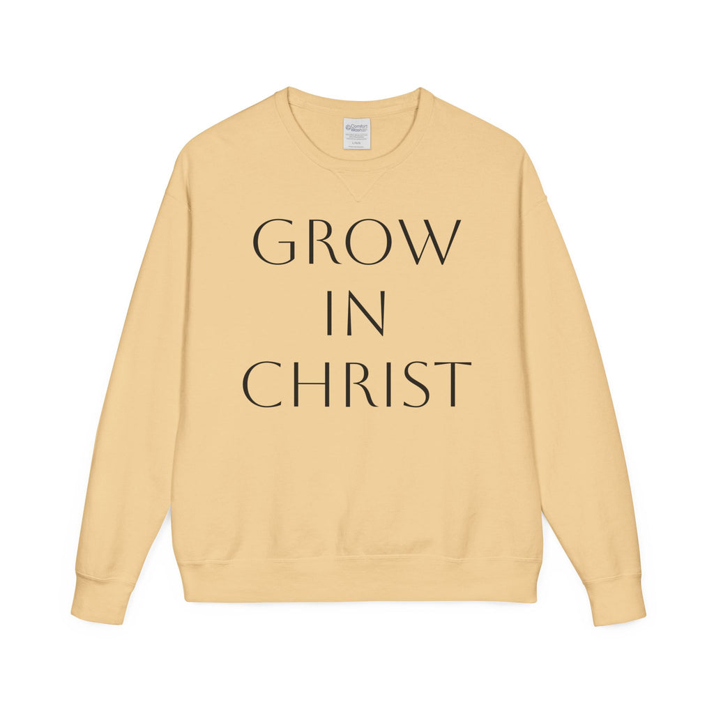 Grow in Christ Crewneck Sweatshirt — Ephesians 4:15 Inspirational Christian Pullover