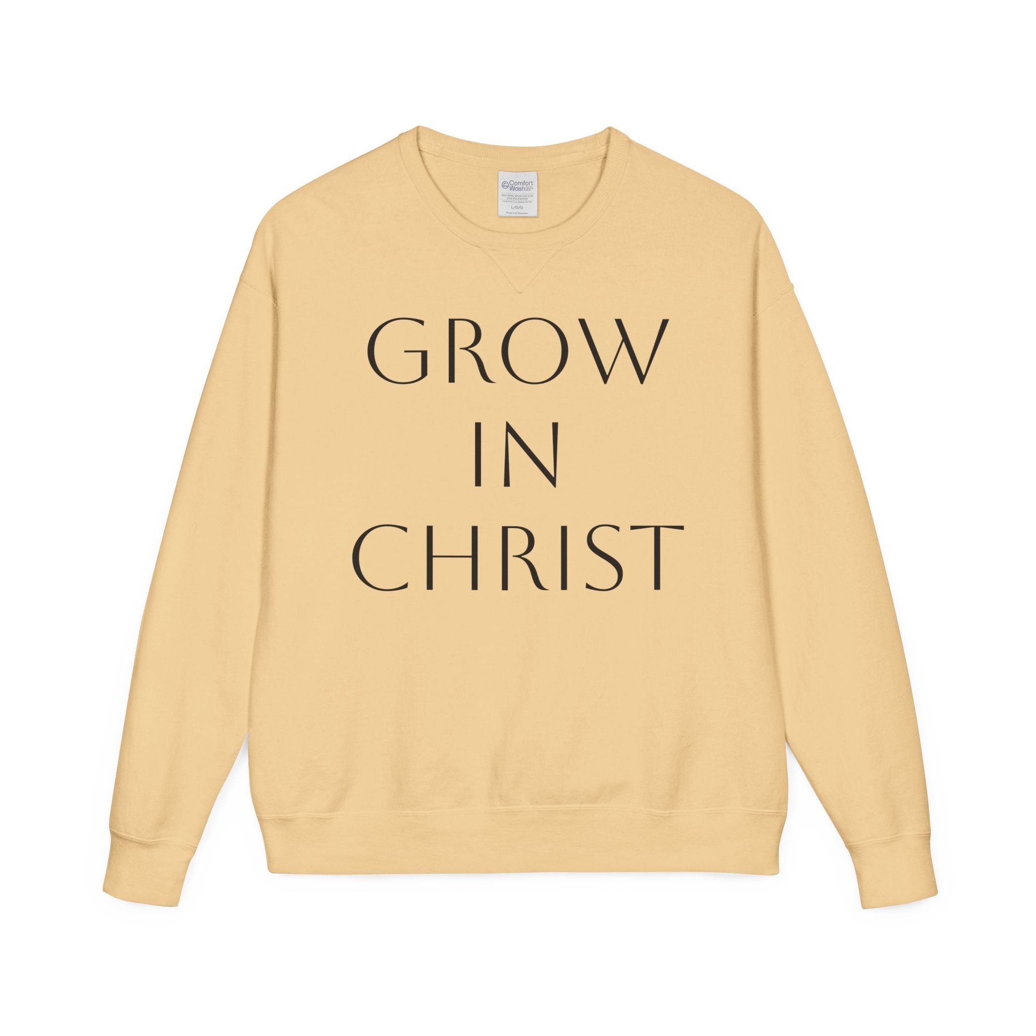 Grow in Christ Crewneck Sweatshirt — Ephesians 4:15 Inspirational Christian Pullover