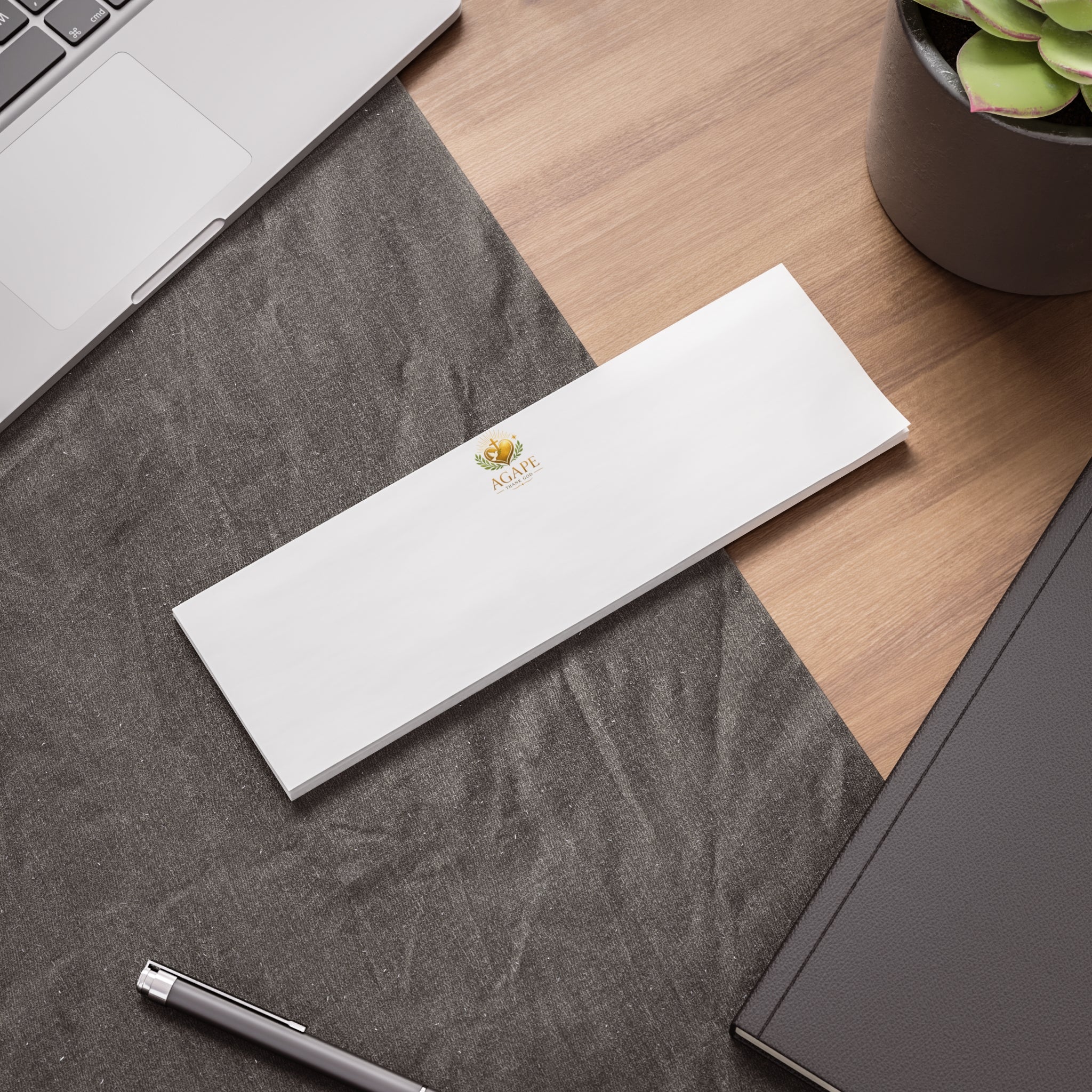 Minimal Agape Post-it Note Pad — Small Logo Sticky Notes for Office & Home