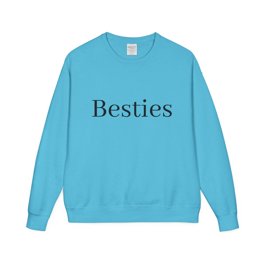 Besties Crewneck Sweatshirt — "Besties" Front & Proverbs 27:9 Back
