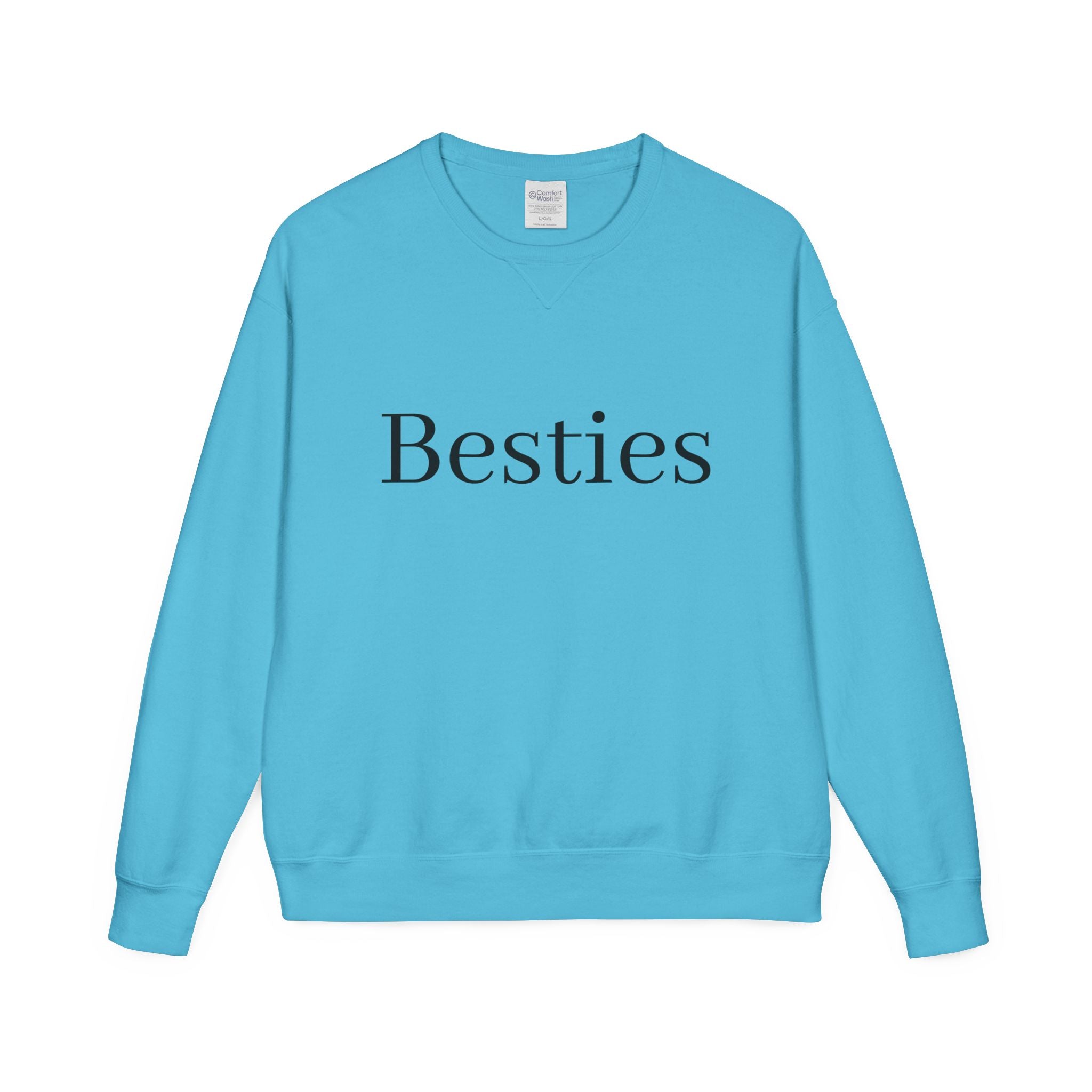 Besties Crewneck Sweatshirt — "Besties" Front & Proverbs 27:9 Back
