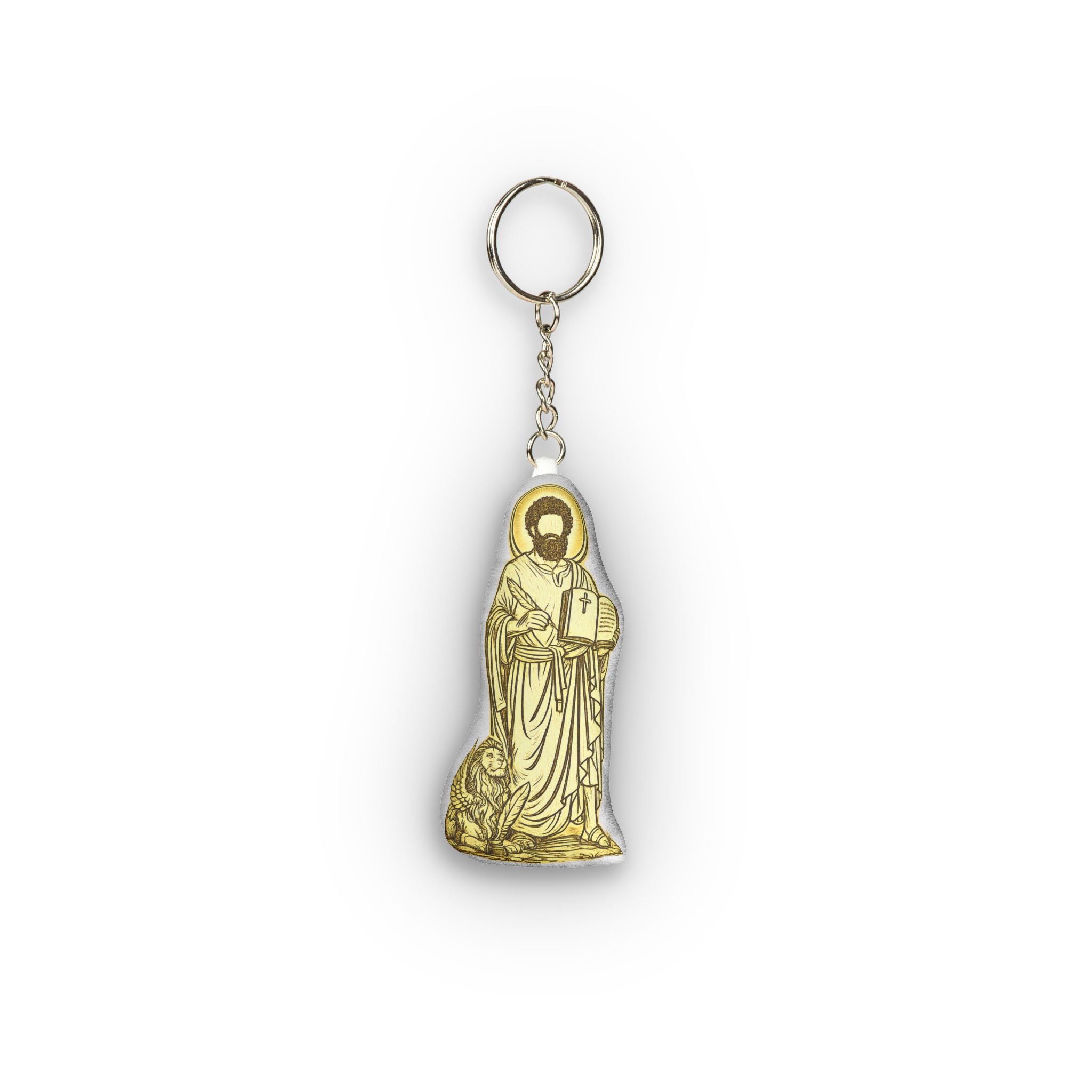 Saint mark Icon Mini Plush Keychain —  Religious Keyring