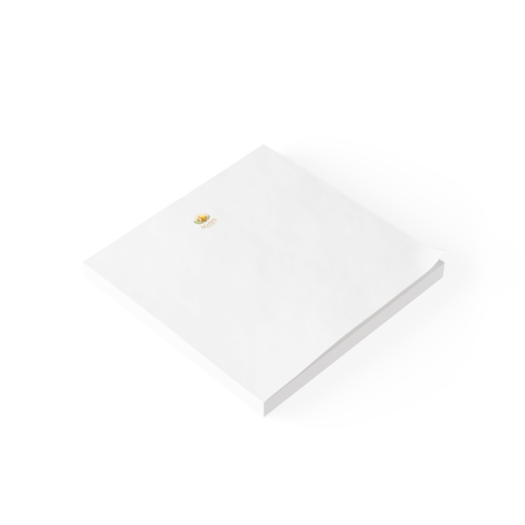 Minimal Agape Post-it Note Pad — Small Logo Sticky Notes for Office & Home